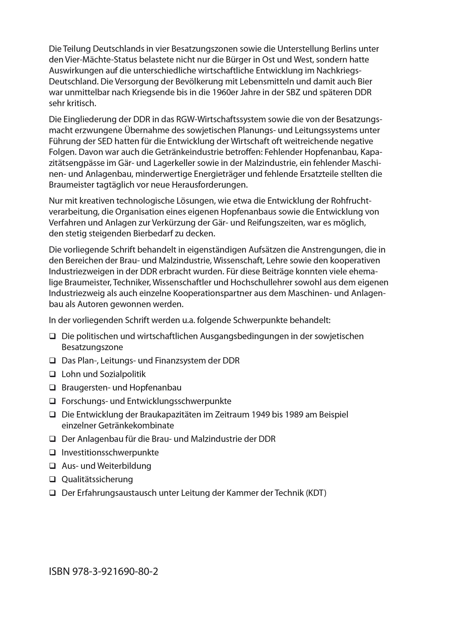 Die Brau- und Malzindustrie in Deutschland-Ost zwischen 1945 und 1989