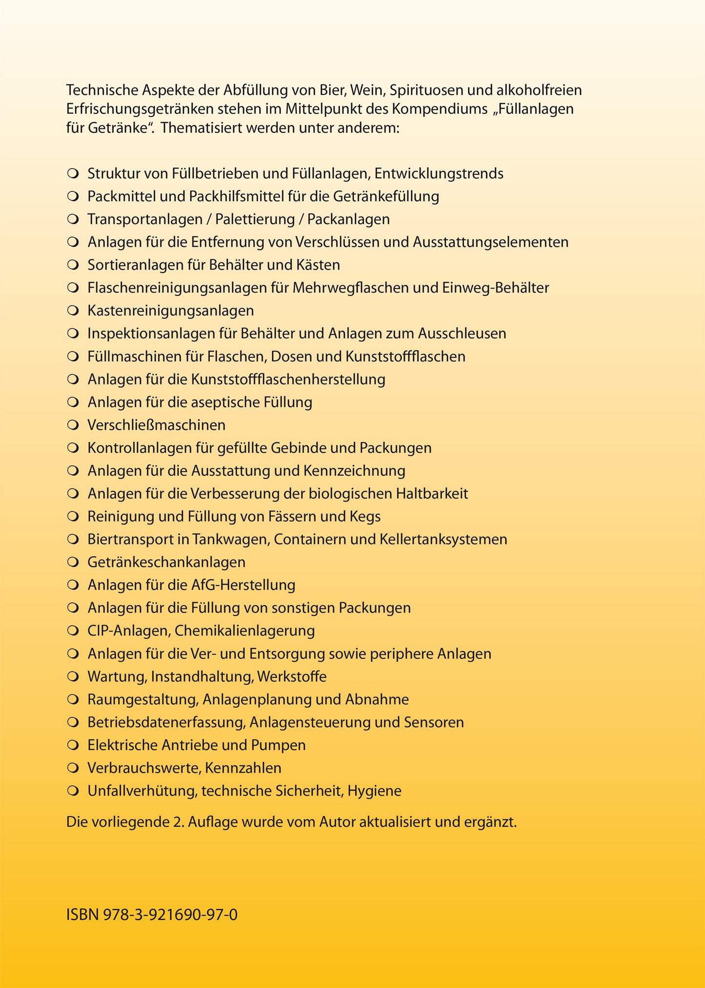 Füllanlagen für Getränke