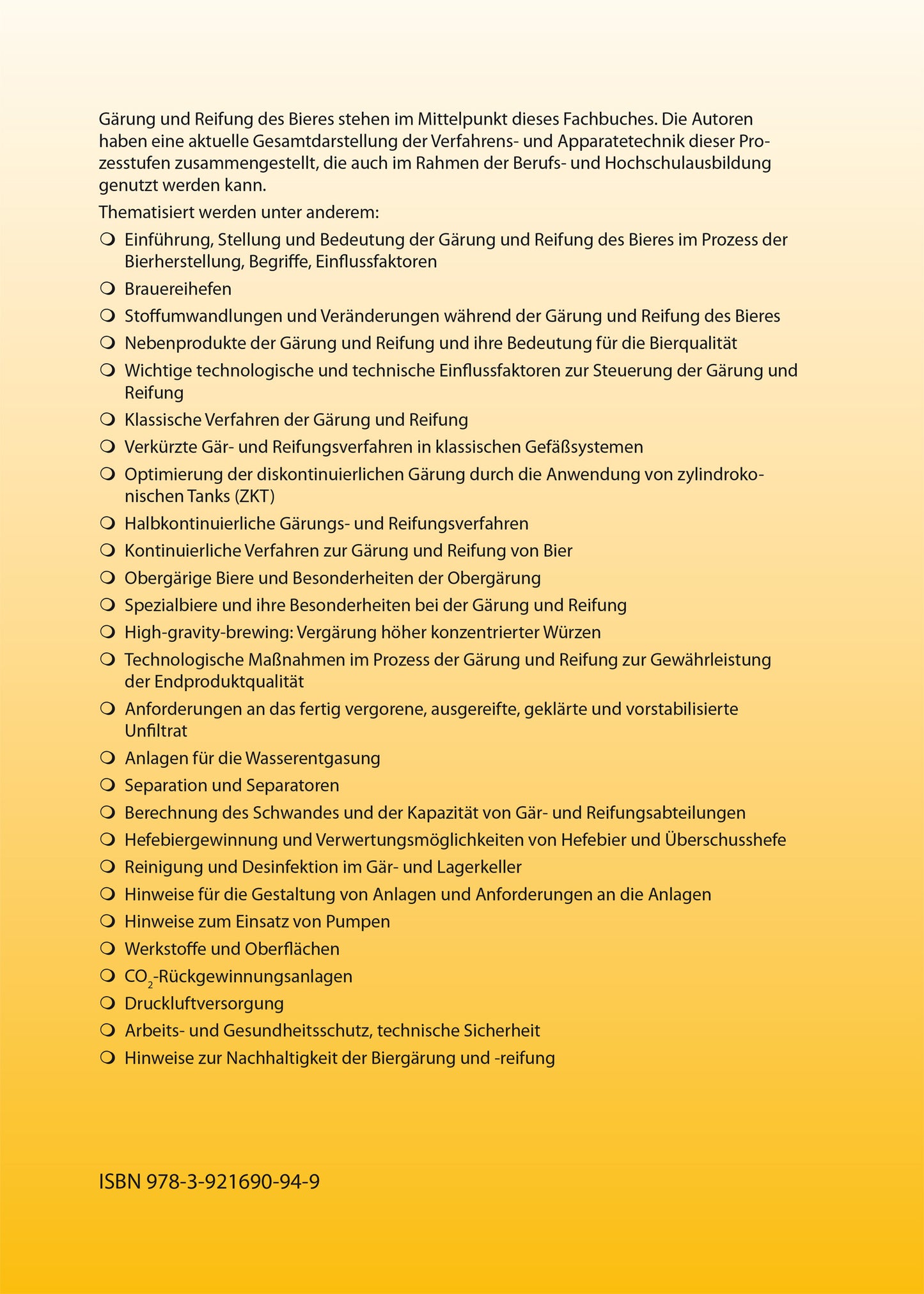 Gärung und Reifung des Bieres