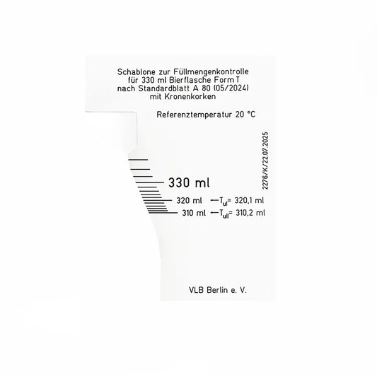 Füllmengenschablone 0,5-l-Euro-Flasche