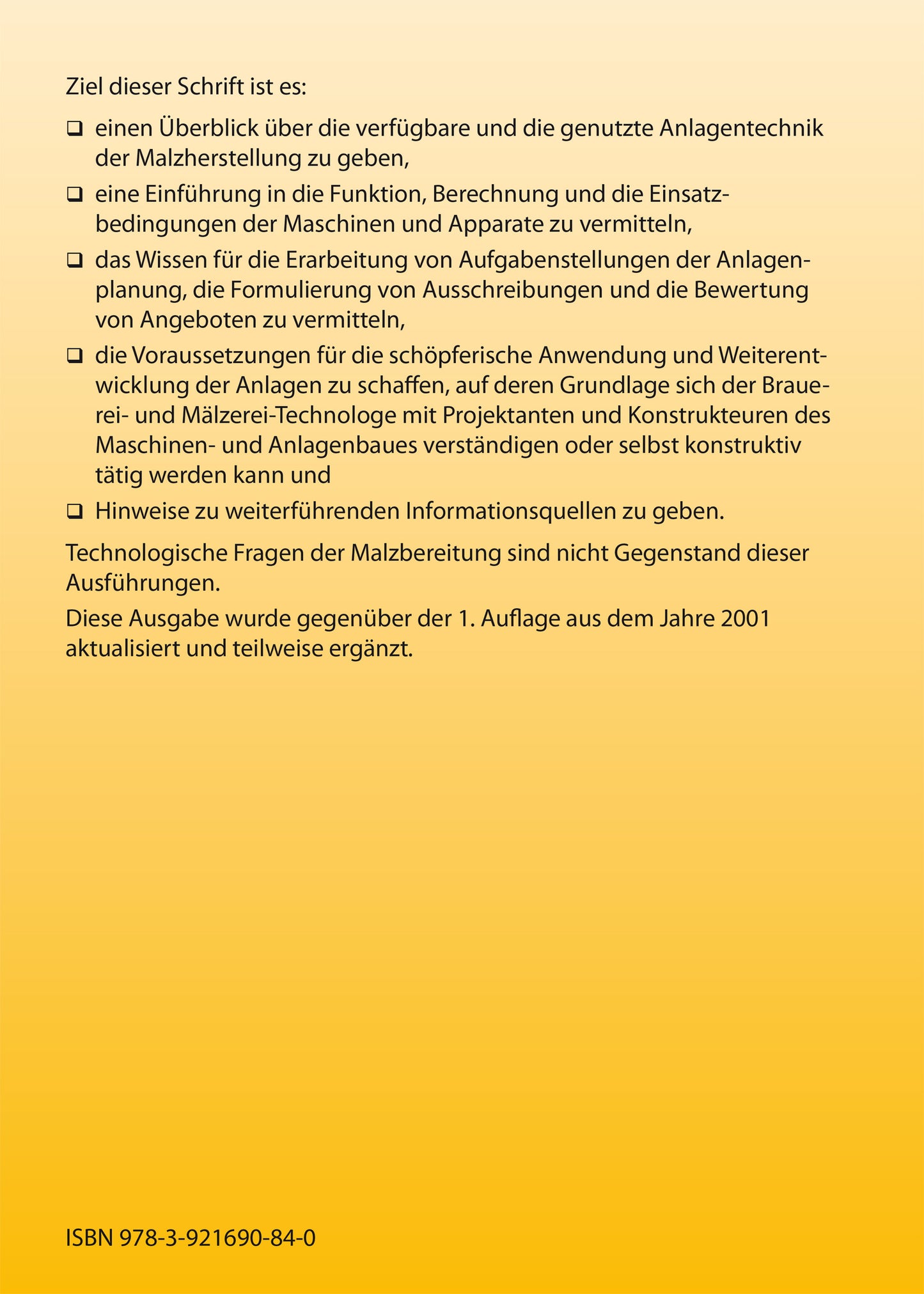 Maschinen, Apparate und Anlagen für die Gärungs- und Getränkeindustrie - Teil 2