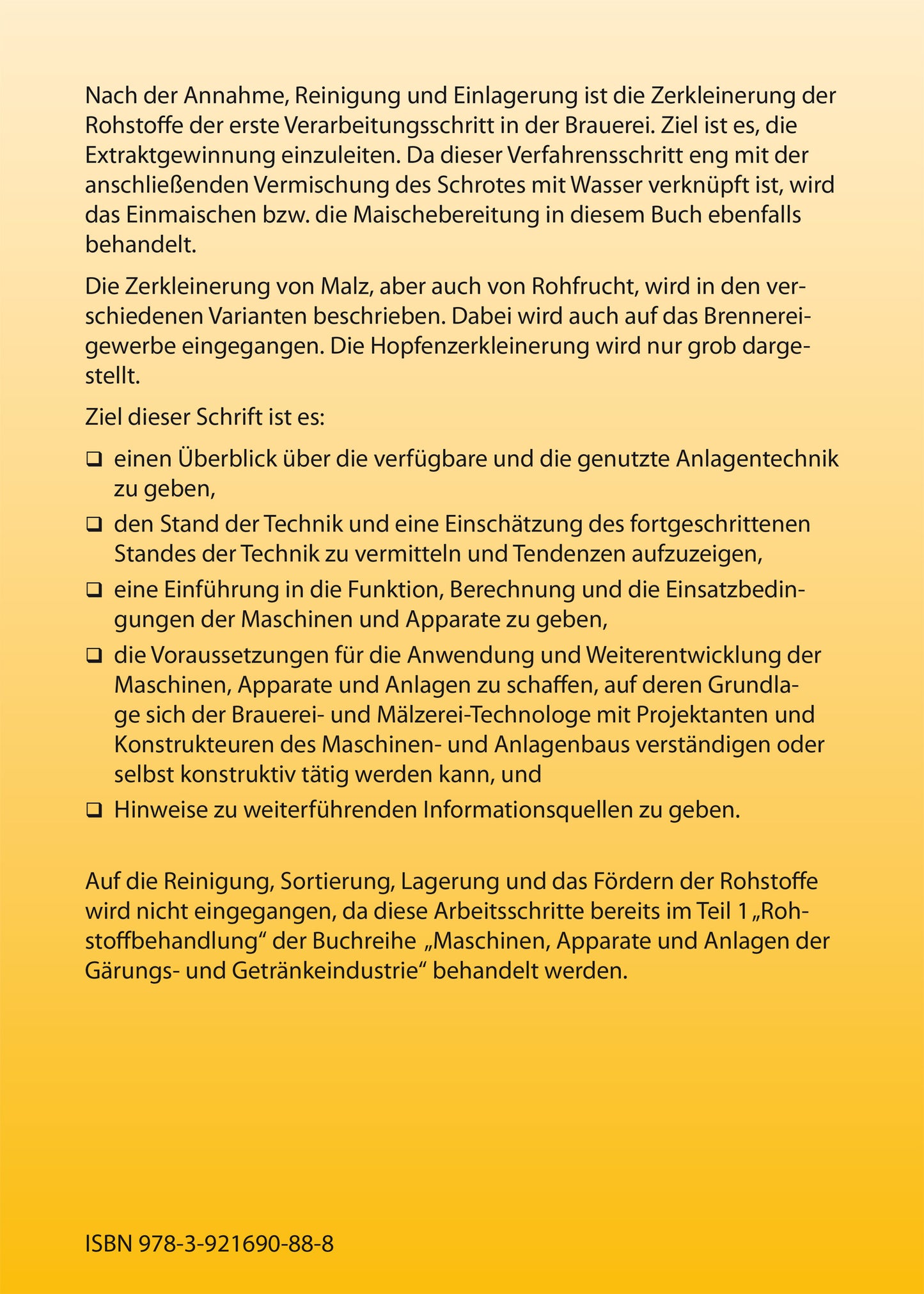 Maschinen, Apparate und Anlagen für die Gärungs- und Getränkeindustrie - Teil 3